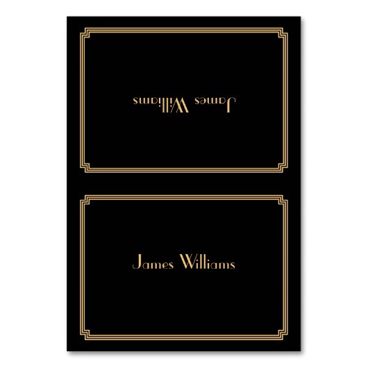 カスタム素晴らしギャツビーアールデコブラック座席表 テーブルナンバー (正面)