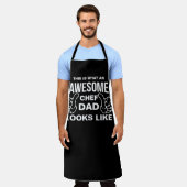 カスタム素晴らしパパパーソナライズされた- Chef エプロン (着用した状態)