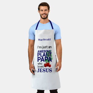 カスタム素晴らし植物PAPA LOVES JESUS Gardening エプロン