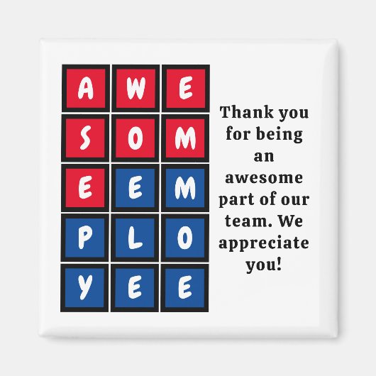 カスタム素晴らし社員の評価 マグネット (正面)