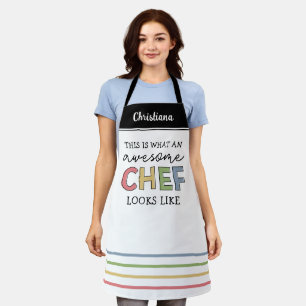 カスタム素晴らし 最高の   Chef Ever おもしろい エプロン