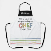 カスタム素晴らし 最高の| Chef Ever おもしろい エプロン (正面)