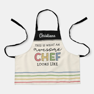 カスタム素晴らし 最高の Chef Ever おもしろい エプロン