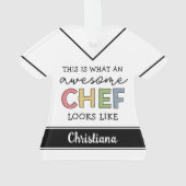 カスタム素晴らし 最高の|  Chef Ever おもしろい オーナメント (裏面)