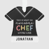 カスタム素晴らし 最高の|  Chef Ever おもしろい オーナメント (正面)