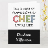 カスタム素晴らし 最高の|  Chef Ever おもしろい カード (黄色い花)