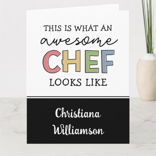 カスタム素晴らし 最高の| Chef Ever おもしろい カード (正面)