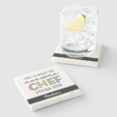 カスタム素晴らし 最高の|  Chef Ever おもしろい ストーンコースター (横)