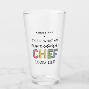 カスタム素晴らし 最高の Chef Ever おもしろい タンブラーグラス