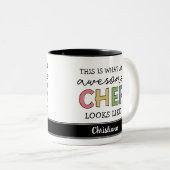 カスタム素晴らし 最高の| Chef Ever おもしろい ツートーンマグカップ (正面右)