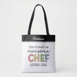 カスタム素晴らし 最高の Chef Ever おもしろい トートバッグ