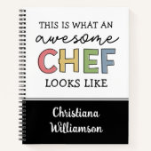 カスタム素晴らし 最高の|  Chef Ever おもしろい ノートブック (正面)