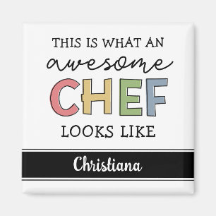 カスタム素晴らし 最高の   Chef Ever おもしろい マグネット