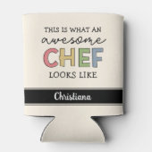 カスタム素晴らし 最高の|  Chef Ever おもしろい 缶クーラー (裏面)