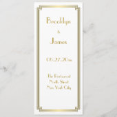 カスタム素晴らしGatsbyアールデコホワ結婚イトのメニュー メニュー (裏面)