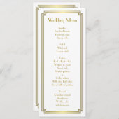 カスタム素晴らしGatsbyアールデコホワ結婚イトのメニュー メニュー (正面/裏面)