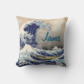 カスタム素晴らしWave伝統的日本美術 クッション (正面)