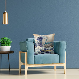 カスタム素晴らしWave伝統的日本美術 クッション