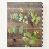 カスタム素朴ウッドキッチンピーズファミリーレシピ ノートブック (裏面)