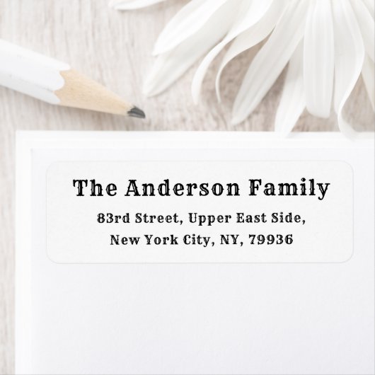 カスタム素朴エレガントシンプル差出人住所 ラベル (インサイチュ)