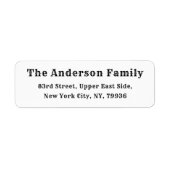 カスタム素朴エレガントシンプル差出人住所 ラベル (正面)