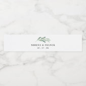 カスタム素朴オリーブブランチ結婚ズ ペットボトルラベル (シングルラベル)