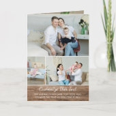 カスタム素朴カントリーウッドグレインヴィンテージオールドウッド シーズンカード (正面)