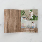 カスタム素朴カントリーウッドグレインヴィンテージオールドウッド シーズンカード (内部)