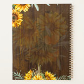 カスタム素朴サンフラワーズパンパスグラス結婚ズ プランナー手帳 (裏面)