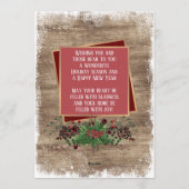 カスタム素朴シーズングリーティングホリデーカード シーズンカード (裏面)