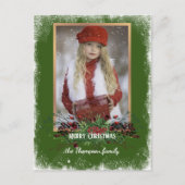 カスタム素朴シーズングリーティングホリデーカード ポストカード (正面)