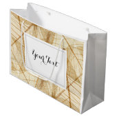 カスタム素朴シ葉アス ラージペーパーバッグ (正面アングル)