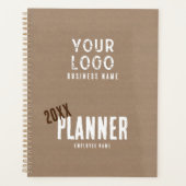カスタム素朴チャームクラフト紙従業員事業 プランナー手帳 (正面)