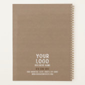 カスタム素朴チャームクラフト紙従業員事業 プランナー手帳 (裏面)