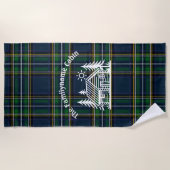 カスタム素朴ファミリキャビンビーチタオル ビーチタオル (正面)