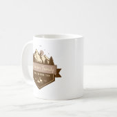 カスタム素朴ファミリーネームキャンピングトリップ コーヒーマグカップ (正面左)