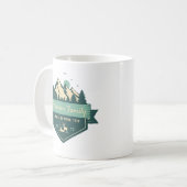 カスタム素朴ファミリーネームキャンピングトリップ コーヒーマグカップ (正面左)