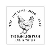 カスタム素朴ファミリーファームエッグカートン セルフインキングスタンプ (デザイン)