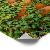 カスタム素朴フォトアイビーオンログキャビン壁ポートレート ポスター (角)