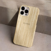 カスタム素朴ベージュフェイク木製パーソナライズされた Case-Mate iPhoneケース