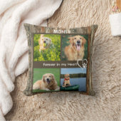 カスタム素朴ペット記念写真コラージュ クッション (ブランケット)