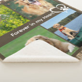 カスタム素朴ペット記念写真コラージュ シェルパブランケット (3/4)