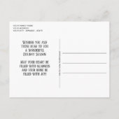 カスタム素朴ホリデーシーズングリーティング ポストカード (裏面)