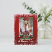 カスタム素朴ホリデーシーズングリーティング ポストカード (スタンド正面)