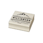 カスタム素朴マウンテンアドベンチャー差出人住所 ラバースタンプ (スタンプ)