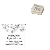 カスタム素朴メイスン結婚ジャース差出人住所 ラバースタンプ (押印)