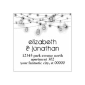 カスタム素朴メイスン結婚ジャース差出人住所 ラバースタンプ (インプリント)