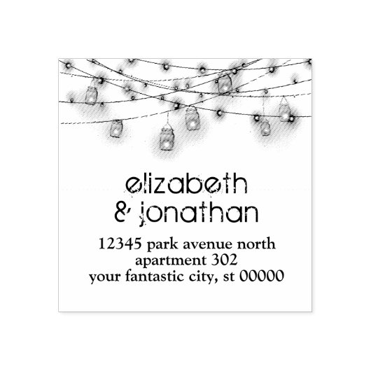 カスタム素朴メイスン結婚ジャース差出人住所 ラバースタンプ (インプリント)