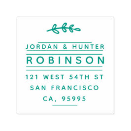 カスタム素朴モダン分岐対差出人住所 セルフインキングスタンプ