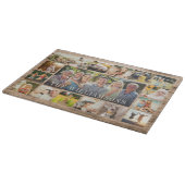 カスタム素朴モダン家族フォトコラージュキープサケ カッティングボード (角)